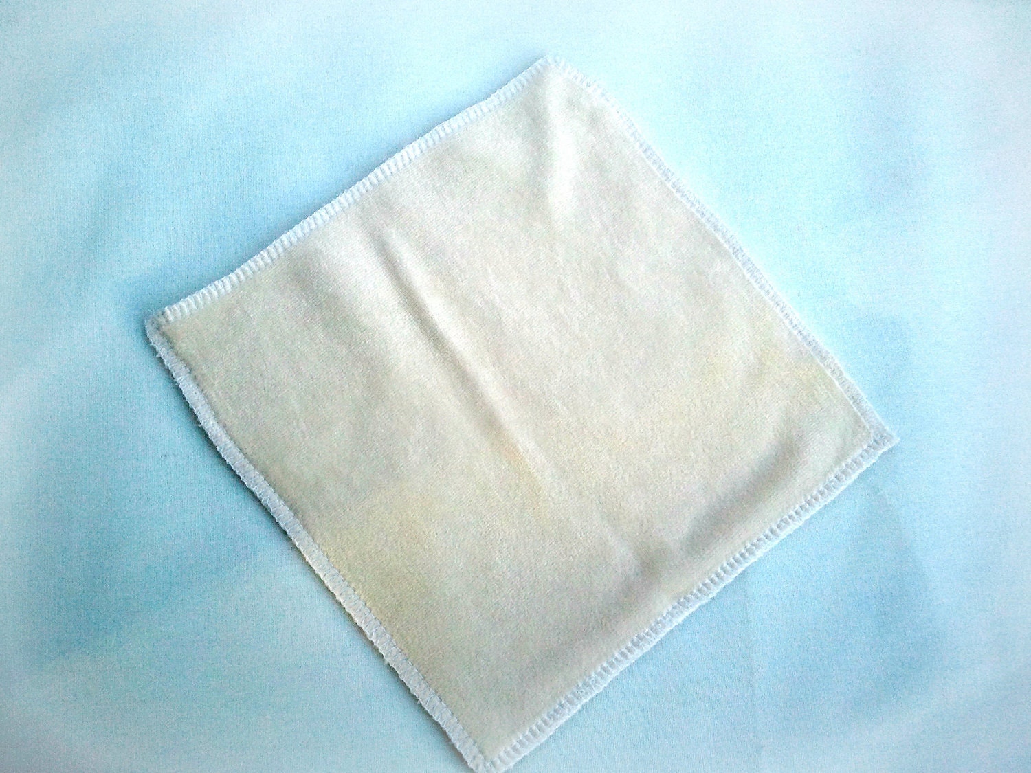 Set of 5 Wash Cloths - Wipes - Bamboo Organic Cotton Poly Velour