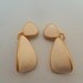 Anne Klein Gold Tone and Cream Enamel Dangle Clip On Earrings