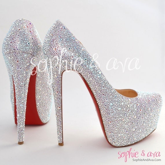 Christian Louboutin Daffodile Custom Swarovski Crystal Embellishment - Strassing Service - Sophie & Ava