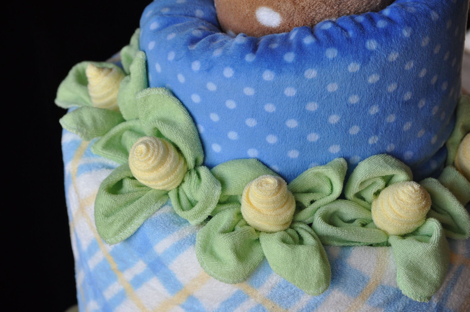 Washcloth Thin Rose & Leaves for a Diaper Cake How to Make Video (SALE)