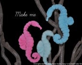 Washcloth Seahorse topper for a diaper cake (SALE)