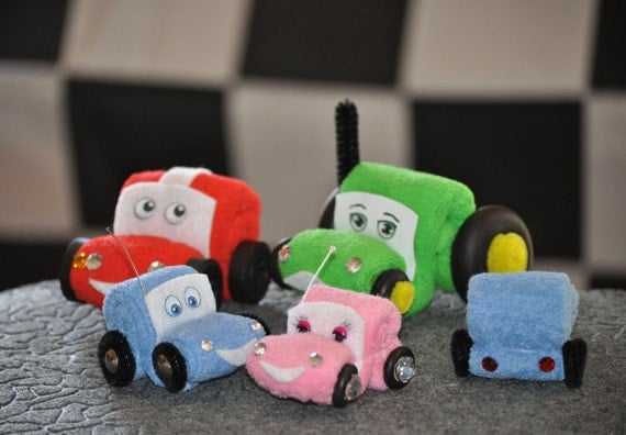Washcloth Cars How to Video and PDF for Diaper Cakes