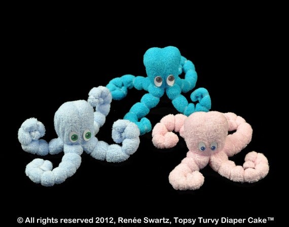 Washcloth Octopus for Diaper Cake Instructional Video