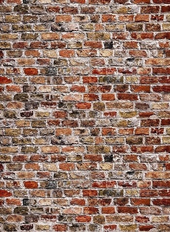 SET of 2 6'x6' Photography Backdrops LARGE Dark Wood Floor AND Brick Wall Vinyl