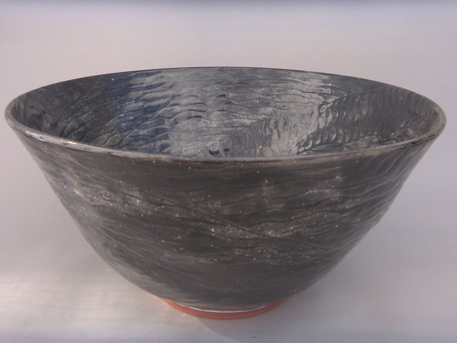 Bountiful Black Ceramic Serving Bowl