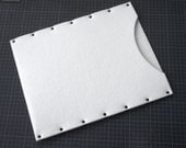 SUMMER SALE 50% MacBook Case13 inch - MacBook 13 Pro sleeve cover briefcase white synthetic felt handmade by SleeWay