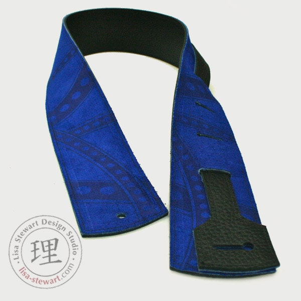 Leather Suede Custom Guitar Strap - Personalized