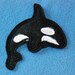 Felt Embroidered Killer Whale (Shamu) Hair Clip Bow