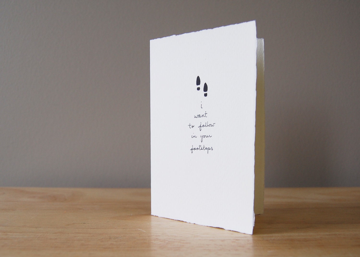 Simple Father's Day Card - Admiration Card - Follow in Your Footsteps