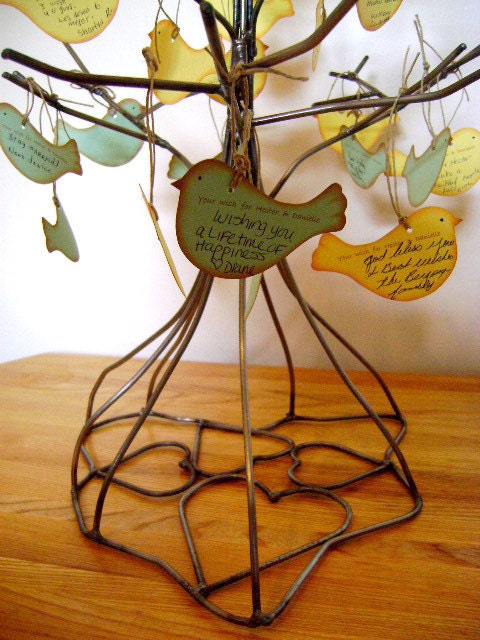Wishing Tree for weddings, showers, and holiday decor.   Tree sculpture  Custom base designs available 
