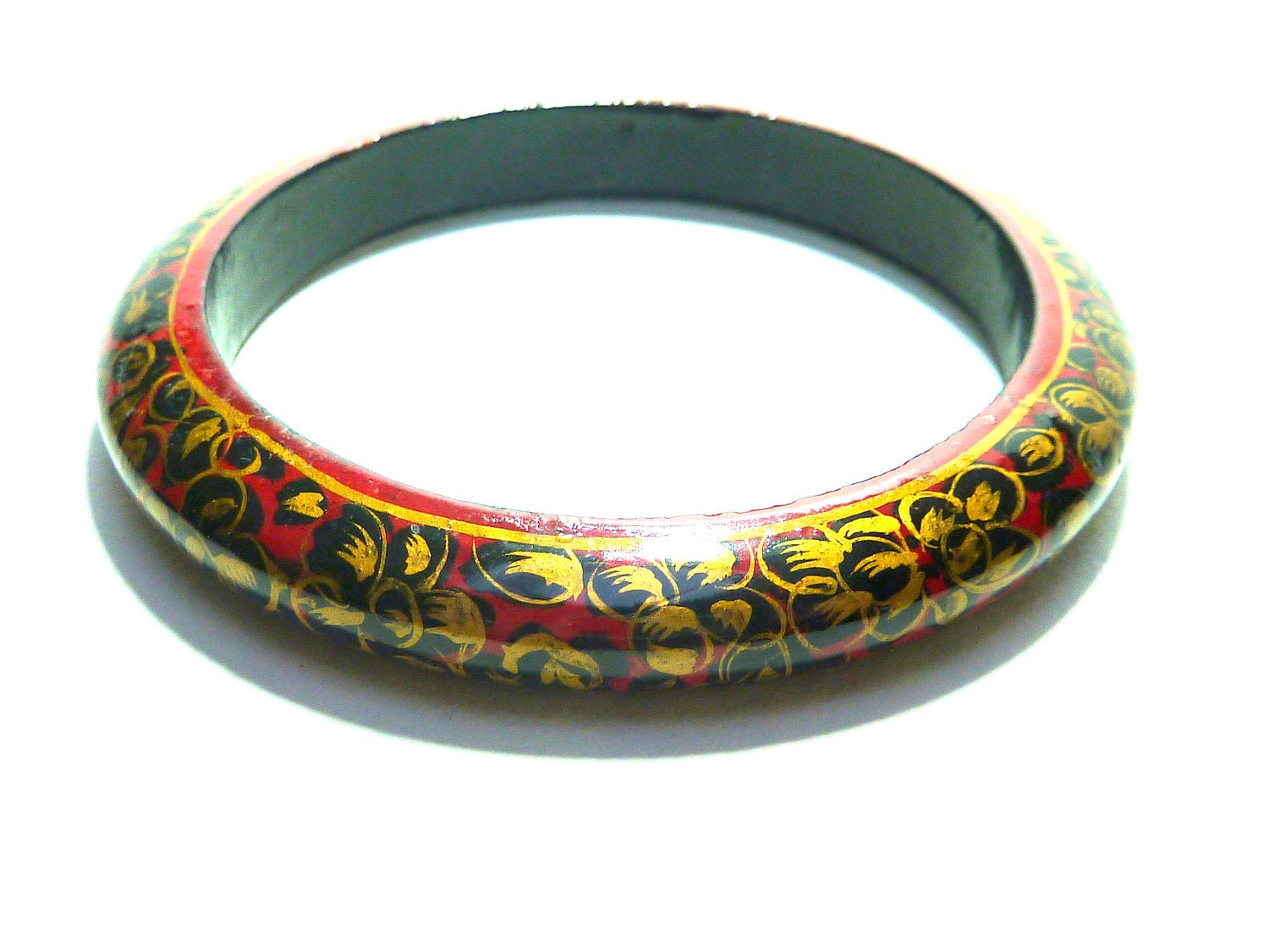 Vintage Paper Mache Indian Bracelet