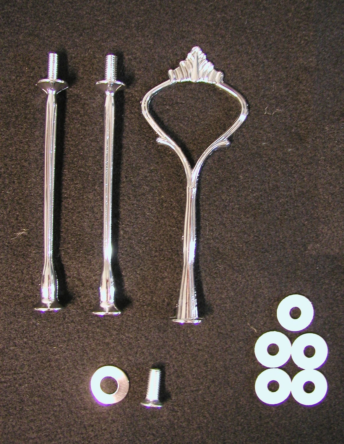 Cake stand 3 tier Handle Fittings  Style 1 SILVER Finish Hardware Buy 3 get one FREE
