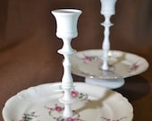 Vintage China Candle Holder Set Sabby Chic Free Shipping