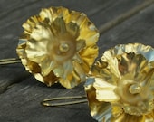 Flowers Gold Plated Unique Earrings