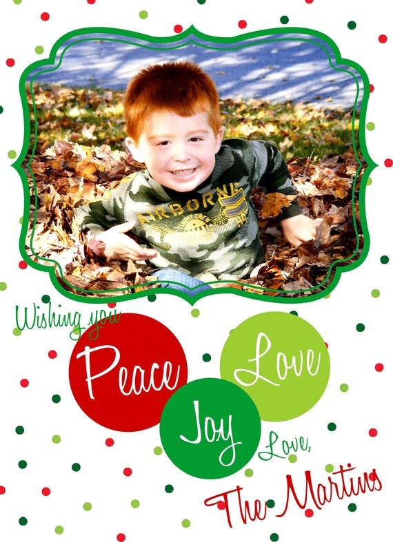 5x7 Custom Christmas/Holiday Photo Card Il_570xn