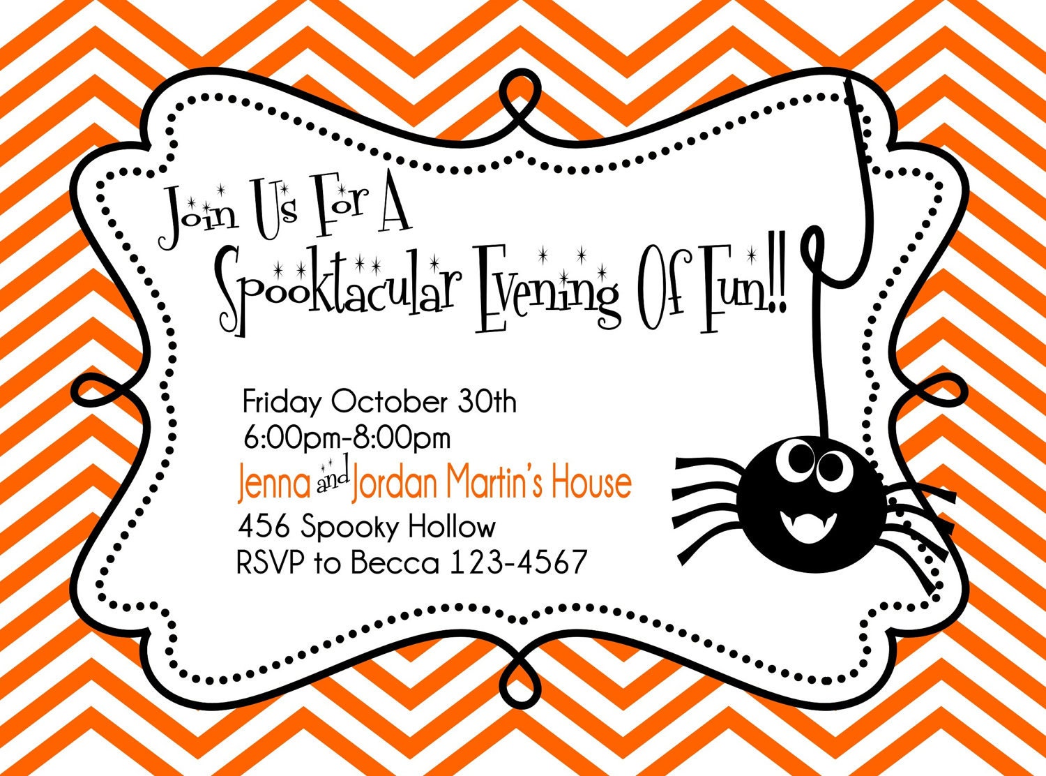 Halloween Party Printables-Chevron