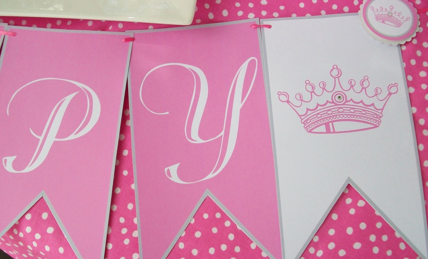 Princess Party Birthday Banner-NOT PRINTABLE