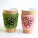 His and Hers  Coffee cup cozies tree by The Cozy Project