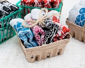 Set of Four Mixed Berry Recycled Hemp & Organic Cotton Napkins