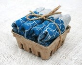 Set of Four Blueberry Recycled Hemp & Organic Cotton Napkins