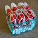 Set of Four Flour Sack Strawberry Basket Napkins