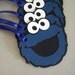 Cookie Monster Favor Tags - Set of 12 - With Ribbon - Pick Your Color