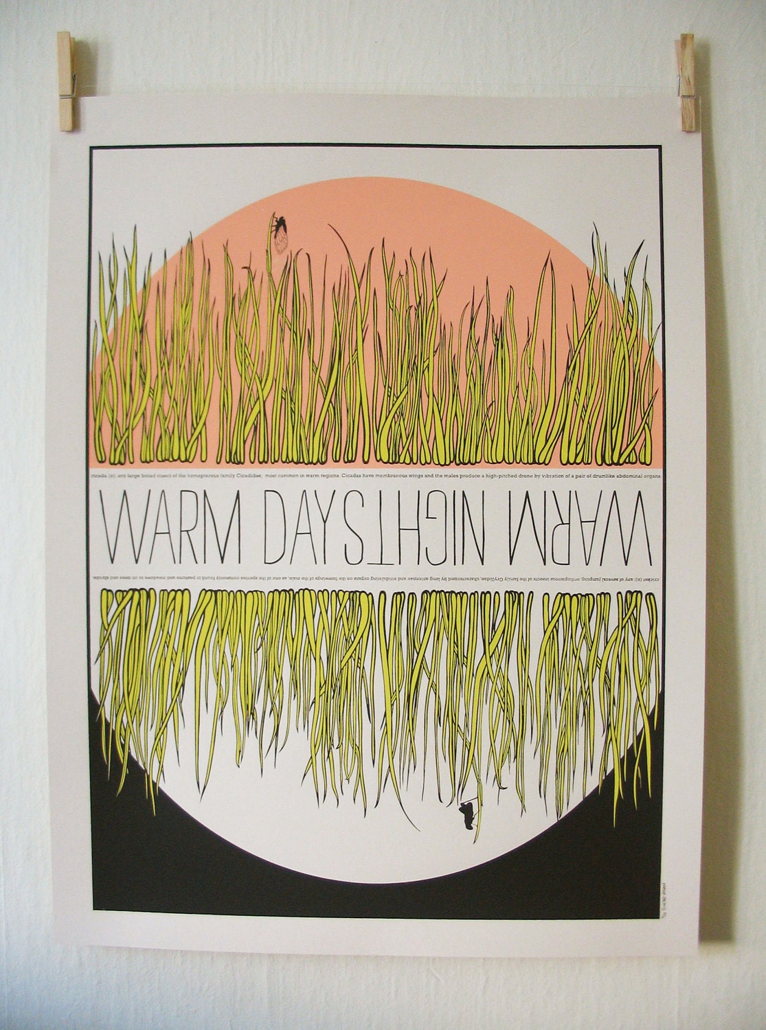 Warm Days / Warm Nights - Reversible Silkscreen Print
