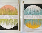 Warm Days / Warm Nights & Cool Days / Cool Nights (complete set)- Reversible Silkscreen Prints