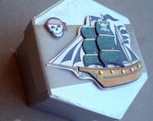 SALE -Pirate Tooth Fairy Box or Treasure Box - Boy's Treasure Box, Pirate Booty Box