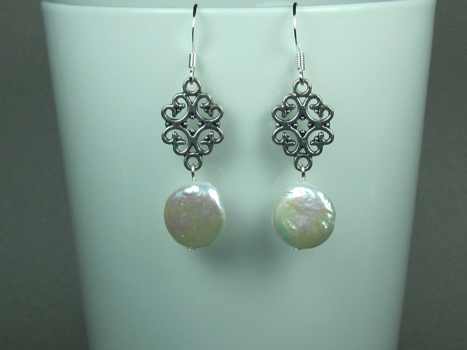 Infinity Earrings Eternity Earrings Wedding Earrings Bridesmaid Earrings Coin Pearl Earrings Love Knot Earrings Chinese Knot Women Jewelry