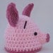 Piglet Hat & Diaper Cover Set, inspired by Winnie the Pooh (newborn-3 month size)