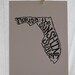 Florida: The Sunshine State - White Background - 8x10 Illustrated Wall Art by Mandipidy