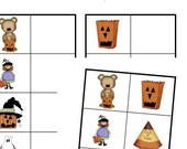 Halloween Matching Board - File Folder Game Center Fall Preschool Kindergarten Homeschool