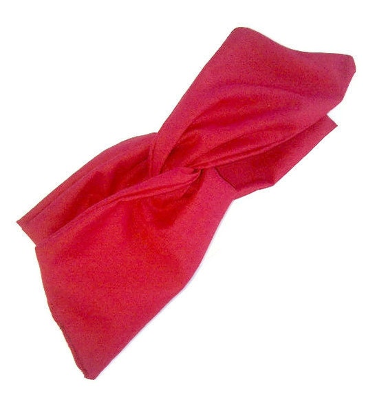 Red Retro Twisty Headband