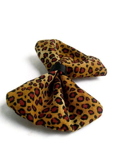 Rockabilly Leopard Print HairBow