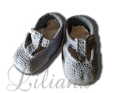Baby shoes blue crochet handmade newborn boots boy gift mom to be