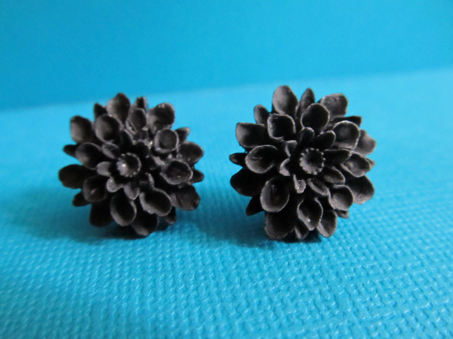 Black Dahlia Earrings