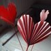Red Heart Blossoms, Paper Valentines , Mothers Day Gift, First Wedding Anniversary gift