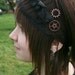 Roustabout - headband dread wrap handmade Steampunk bellydance gears flower