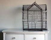 Primitive Colonial House Birdcage - BoldSparrowVintage