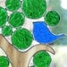 Stained Glass Suncatcher: Love Bird in a Tree