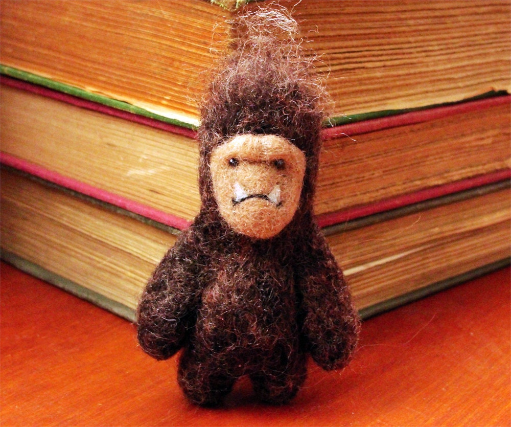 Needle felted sasquatch