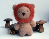 Needle felted lion