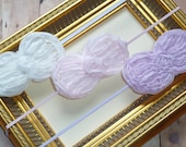INTRODUCTORY PRICE - Baby Flower Headbands - Girl Flower Headbands - Chiffon Headbands - Set of THREE