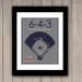 Baseball Print "6-4-3 Double Play" 16x20 Infographic Baseball Poster in Grey, Navy, Red, Yellow