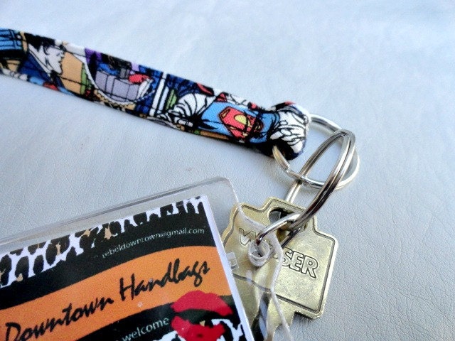 Unisex Superman Comic Mini Lanyard/ Wristlet