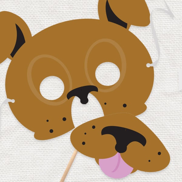 DIY party costume mask - puppy dog - printable file