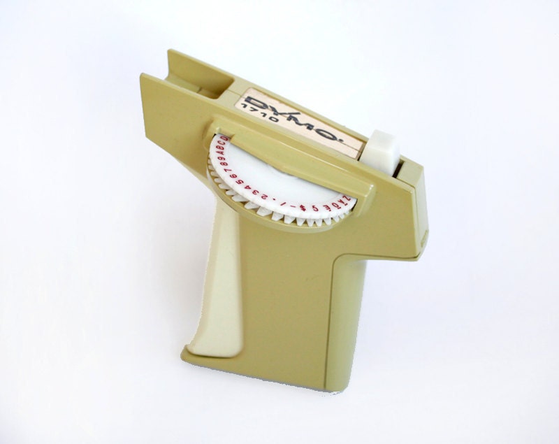 vintage office DYMO 1710 olive green