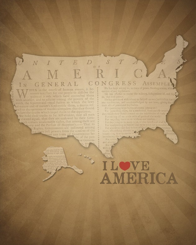 8x10 I love America