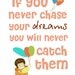 If you never chase your dreams...